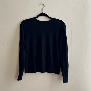 Everlane black organic cotton crew sweater